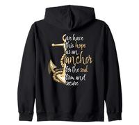 Hébreu 6:19 Verse biblique We Have This Hope as an Anchor Sweat à Capuche