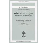 Hebreu biblique corrige des exercices Méthode élémentaire : corrigés des exercices - Dominique De La Maisonneuve - Beauchesne - broché - Livre