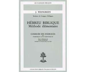 Hebreu biblique corrige des exercices Méthode élémentaire : corrigés des exercices - Dominique De La Maisonneuve - Beauchesne - broché - Livre