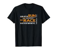 Hébreux 12:1 Run with Endurance the RACE - Bible Inspired T-Shirt