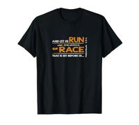 Hébreux 12:1 Run with Endurance The Race - Bible Inspired T-Shirt Graphique avec Valeur