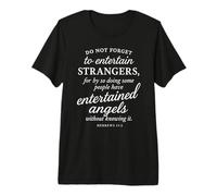 Hébreux 13:2 Verse biblique Divertis Anges Foi Écriture T-Shirt Haut de Gamme