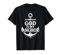 Hébreux 6:19 Dieu est Mon Ancre Fidèle Christian Nautical T-Shirt