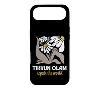 Hebrew Tikkun Olam Repair The World Juif Art Floral Coque pour iPhone Air