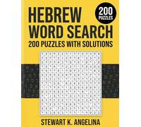 Hebrew Word Search Puzzle Book: 200 Challenging Puzzles with Solutions for Adults and Language Learners