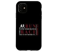 Hebrews 12:1 Run with Endurance The Race - Inspiré des Coureurs Coque pour iPhone 11