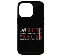 Hebrews 12:1 Run with Endurance The Race - Inspiré des Coureurs Coque pour iPhone 13 Pro