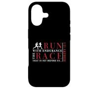 Hebrews 12:1 Run with Endurance The Race - Inspiré des Coureurs Coque pour iPhone 17