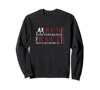 Hebrews 12:1 Run with Endurance The Race - Inspiré des Coureurs Sweatshirt