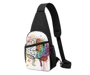 HEBSDFG Beau sac à dos à bandoulière unisexe avec imprimé boule de Noël pour voyage, sports de plein air, randonnée, cyclisme, école, Avantage du cerveau gauche et droit, Taille unique, Sac à dos de