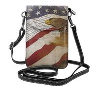 HEBSDFG Beau sac à main pour téléphone portable imprimé papillons pour homme et femme en cuir PU avec bandoulière réglable, drapeau des états-unis, Taille unique