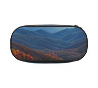 HEBSDFG Blue Ridge Trousse à crayons avec emplacements pour stylos pour l'école, les voyages, le bureau, Noir , Taille unique, Cartable