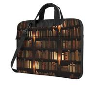 HEBSDFG Book Room Sac pour ordinateur portable imprimé bibliothèque mystérieuse Sac d'ordinateur résistant aux chocs avec doublure antistatique, bandoulière convertible pour bureau, école, voyage
