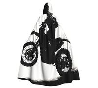 HEBSDFG Cape à capuche imprimée silhouette de cavalier pour Halloween, Noël, costume de cosplay pour homme et femme, costume adulte