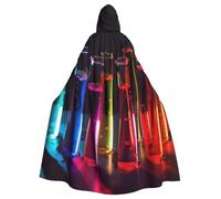 HEBSDFG Cape à capuche imprimée sur tube à essai chimie pour Halloween, Noël, cosplay, costume pour homme et femme, costume adulte
