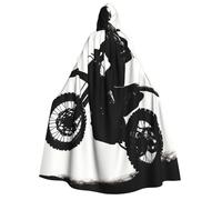 HEBSDFG Cape à capuche unisexe imprimée silhouette de cavalier pour Halloween, Noël, costume de cosplay pour homme et femme, costume adulte