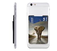 HEBSDFG Étui portefeuille 3D pour téléphone avec motif éléphant gris avec adhésif pour iPhone et Android, Éléphant 3D., One Size, Décontracté