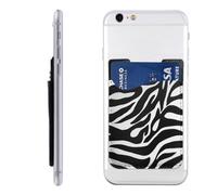 HEBSDFG Étui portefeuille 3D pour téléphone avec motif éléphant gris avec adhésif pour iPhone et Android, Rayures imprimées zèbre, One Size, Décontracté