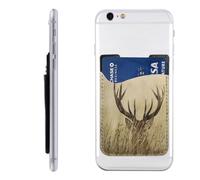 HEBSDFG Étui portefeuille 3D pour téléphone avec motif éléphant gris avec adhésif pour iPhone et Android, Cerf blanc en forme de cerf, One Size, Décontracté