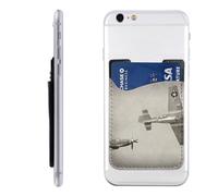 HEBSDFG Étui portefeuille 3D pour téléphone avec motif éléphant gris avec adhésif pour iPhone et Android, Motif avion de la Seconde Guerre mondiale, One Size, Décontracté