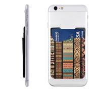 HEBSDFG Étui portefeuille pour téléphone avec motif fleurs de cerisier rose avec adhésif 3M pour iPhone et Android, Motifs indiens, Taille unique, Décontracté