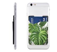 HEBSDFG Étui portefeuille pour téléphone avec motif fleurs de cerisier rose avec adhésif 3M pour iPhone et Android, Monstera Deliciosa Palme banane, Taille unique, Décontracté
