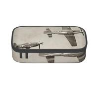 HEBSDFG Grande trousse à crayons avec compartiment mignon pour l'école, le bureau, le maquillage, les voyages, Motif avion de la Seconde Guerre mondiale, One Size, Cartable