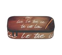 HEBSDFG Grande trousse à crayons avec imprimé « Let All You do be Done with Love » - Grand compartiment mignon - Organiseur de bureau - Pour l'école, le bureau, le maquillage, les voyages, Noir ,