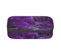 HEBSDFG Grande trousse à crayons avec imprimé Père Noël - Joli compartiment - Organiseur de bureau - Pour l'école, le bureau, le maquillage, les voyages, Purple World, One Size, Cartable