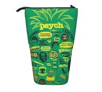 HEBSDFG Grande trousse à crayons rétractable avec imprimé libellule violette et pochette cosmétique, grande trousse à crayons pour l'école, le bureau, les voyages, Citation psychologique ananas., One