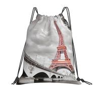 HEBSDFG Hammerhead Sharks Sac à dos de sport léger et réutilisable avec cordon de serrage pour femme, Tour Paris, One Size, Sac à dos de voyage