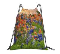 HEBSDFG Hammerhead Sharks Sac à dos de sport léger et réutilisable avec cordon de serrage pour femme, Texas Bluebonnets Paysage, One Size, Sac à dos de voyage