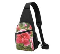 HEBSDFG Happy Carot Sac à dos à bandoulière unisexe pour voyage, sports de plein air, randonnée, cyclisme, école, Pivoine de jardin., Taille unique, Sac à dos de