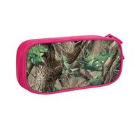 HEBSDFG Hardwoods Trousse à crayons noire haute capacité avec imprimé camouflage vert pour garçons et filles, trousse de maquillage pour étudiants, école, université, bureau, rose, One Size, Cartable
