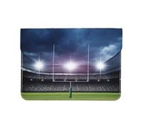 HEBSDFG Housse en cuir pour ordinateur portable de 13", motif terrazzo blanc, fin, résistant aux chocs, pour le bureau, l'école, les voyages, Stadium Before Match Night, Taille unique