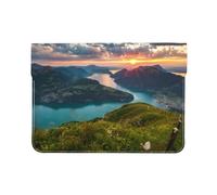 HEBSDFG Housse en cuir pour ordinateur portable de 13 pouces, motif capsule spatiale à l'intérieur, mince, résistant aux chocs, pour le bureau, l'école, les voyages, Alpes suisses, Taille unique