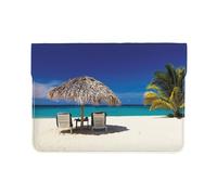 HEBSDFG Housse en cuir pour ordinateur portable de 13 pouces, motif imprimé léopard, étui fin résistant aux chocs pour le bureau, l'école, les voyages, Jamaica Beach, Taille unique