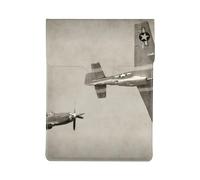 HEBSDFG Housse pour ordinateur portable 13" en cuir avec imprimé éléphant gris 3D - Pour bureau, école, voyage, Motif avion de la Seconde Guerre mondiale, Taille unique