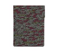 HEBSDFG Housse pour ordinateur portable de 13" avec motif libellule violette - Housse fine en cuir résistant aux chocs pour le bureau, l'école, les voyages, Code de programmation du programmateur