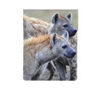 HEBSDFG Housse pour ordinateur portable de 13" en cuir avec motif imprimé noir et blanc - Pour le bureau, l'école, les voyages, Hyène des animaux, Taille unique