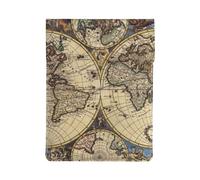 HEBSDFG Housse pour ordinateur portable de 13" en cuir avec motif imprimé noir et blanc - Pour le bureau, l'école, les voyages, Globe terrestre ancienne carte du monde, Taille unique