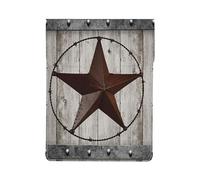 HEBSDFG Housse pour ordinateur portable de 13" - Motif mer orageuse - Fine et résistante aux chocs - En cuir - Pour le bureau, l'école, les voyages, Porte en bois rustique Texas Star, Taille unique
