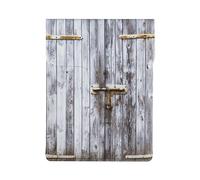 HEBSDFG Housse pour ordinateur portable de 13 pouces avec imprimé palmiers marins, housse fine antichoc en cuir pour ordinateur portable pour bureau, école, voyage, Vieille porte de grange en bois
