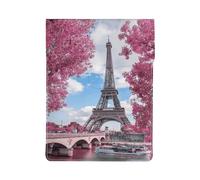 HEBSDFG Housse pour ordinateur portable de 13 pouces avec imprimé terrazzo blanc, housse fine en cuir résistant aux chocs pour le bureau, l'école, les voyages, Style Tour Eiffel Paris, Taille unique