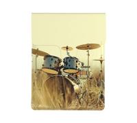 HEBSDFG Housse pour ordinateur portable de 13 pouces avec motif notes de musique coloré en bois, housse fine et résistante aux chocs pour le bureau, l'école, les voyages, Music Drum in Field, Taille