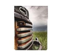 HEBSDFG Housse pour ordinateur portable de 13 pouces avec motif notes de musique coloré en bois, housse fine et résistante aux chocs pour le bureau, l'école, les voyages, Vieux camion, Taille unique
