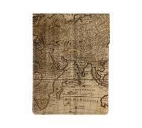 HEBSDFG Housse pour ordinateur portable de 13 pouces - Motif chien de voyage - Fine et résistante aux chocs - En cuir - Pour le bureau, l'école, les voyages, motif carte du monde, Taille unique