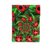 HEBSDFG Housse pour ordinateur portable de 13 pouces - Motif homard rouge - Fine et résistante aux chocs - En cuir - Pour le bureau, l'école, les voyages, Coccinelle - Rouge, Taille unique