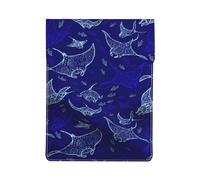 HEBSDFG Housse pour ordinateur portable de 13 pouces - Motif imprimé musique - Fine et résistante aux chocs - En cuir - Pour le bureau, l'école, les voyages, Manta Ray and Fish, Taille unique