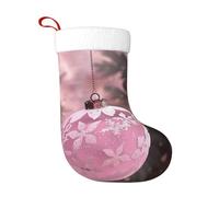 HEBSDFG Joli bas de Noël imprimé boule de Noël 1 pièce bas de Noël pour décoration de Noël, fête, Nouvel An